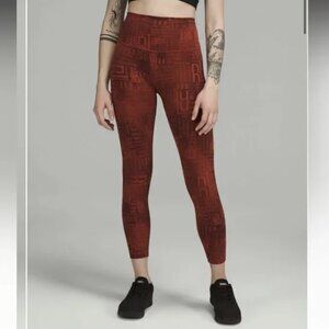 Lululemon Wunder Train High-Rise Tight 25” Size 14 in Ombre Red Logo